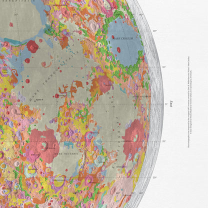 geologic map of the moon print