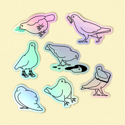 pigeon holo sticker pack