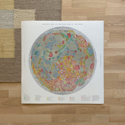 geologic map of the moon print